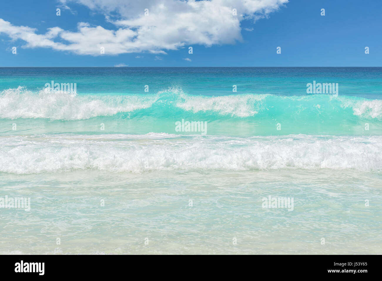 Stunning blue ocean at Miami beach. South beach Miami Florida. Stock Photo
