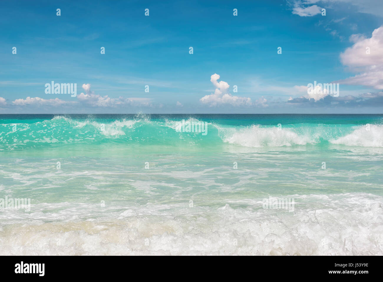 Stunning blue ocean at Miami beach. South beach Miami Florida. Stock Photo