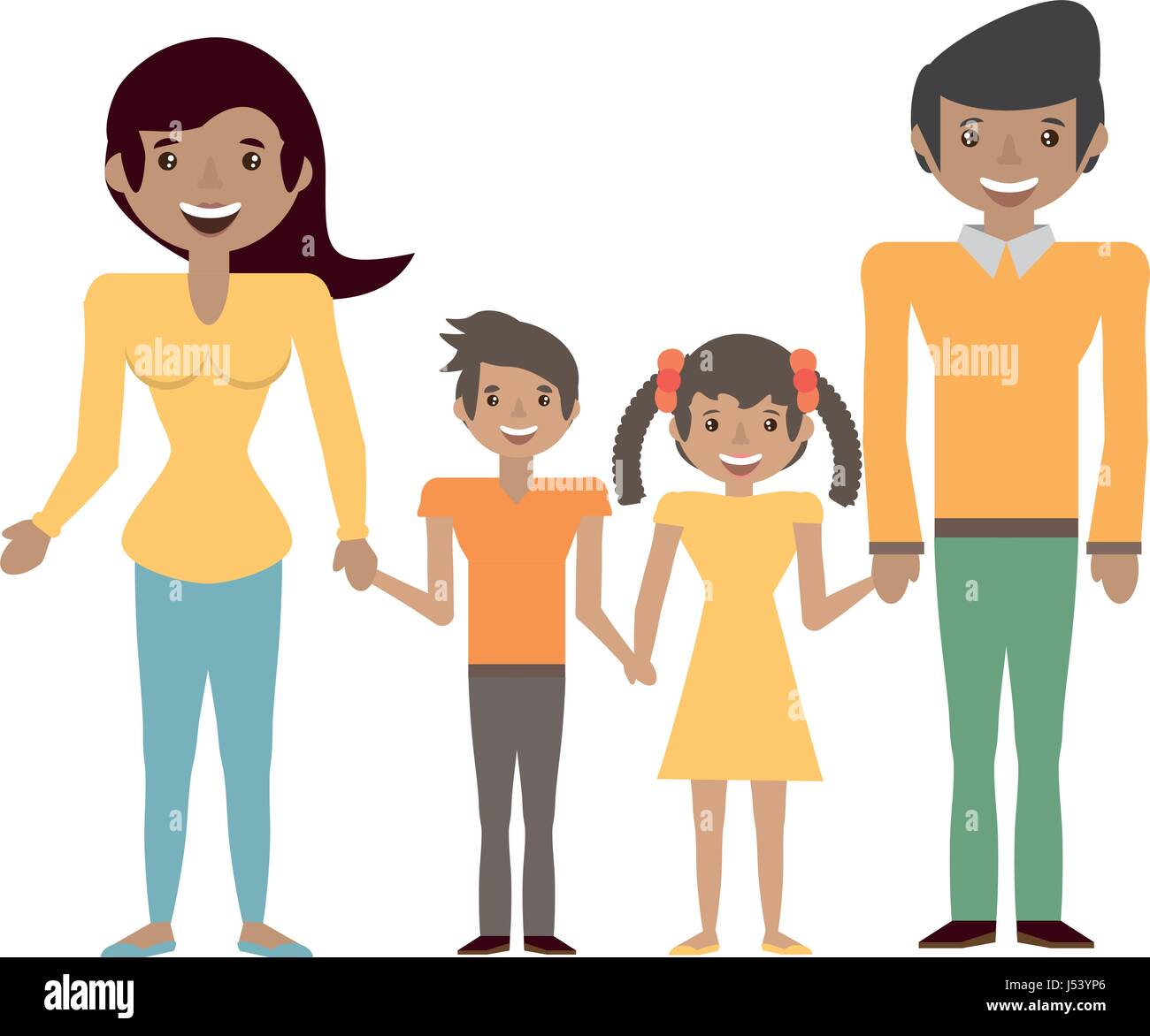 couples family children Stock Vector Image & Art - Alamy