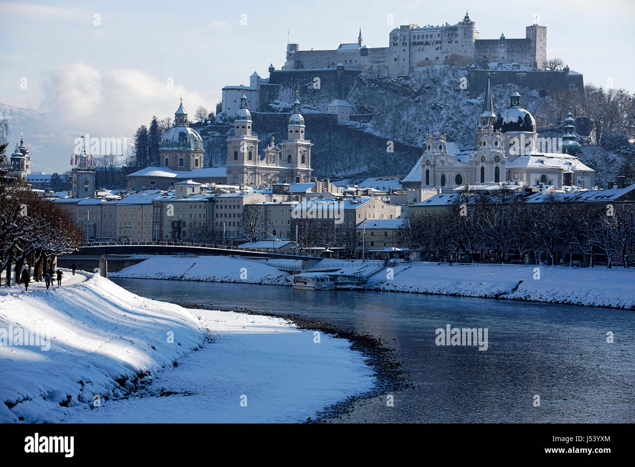 Old Architecture of Salzburg in winter, Austria Europe Stock Photo - Alamy