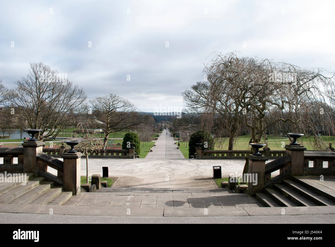 Greenhead park in Huddersfield from the war memorial Stock Photo Alamy