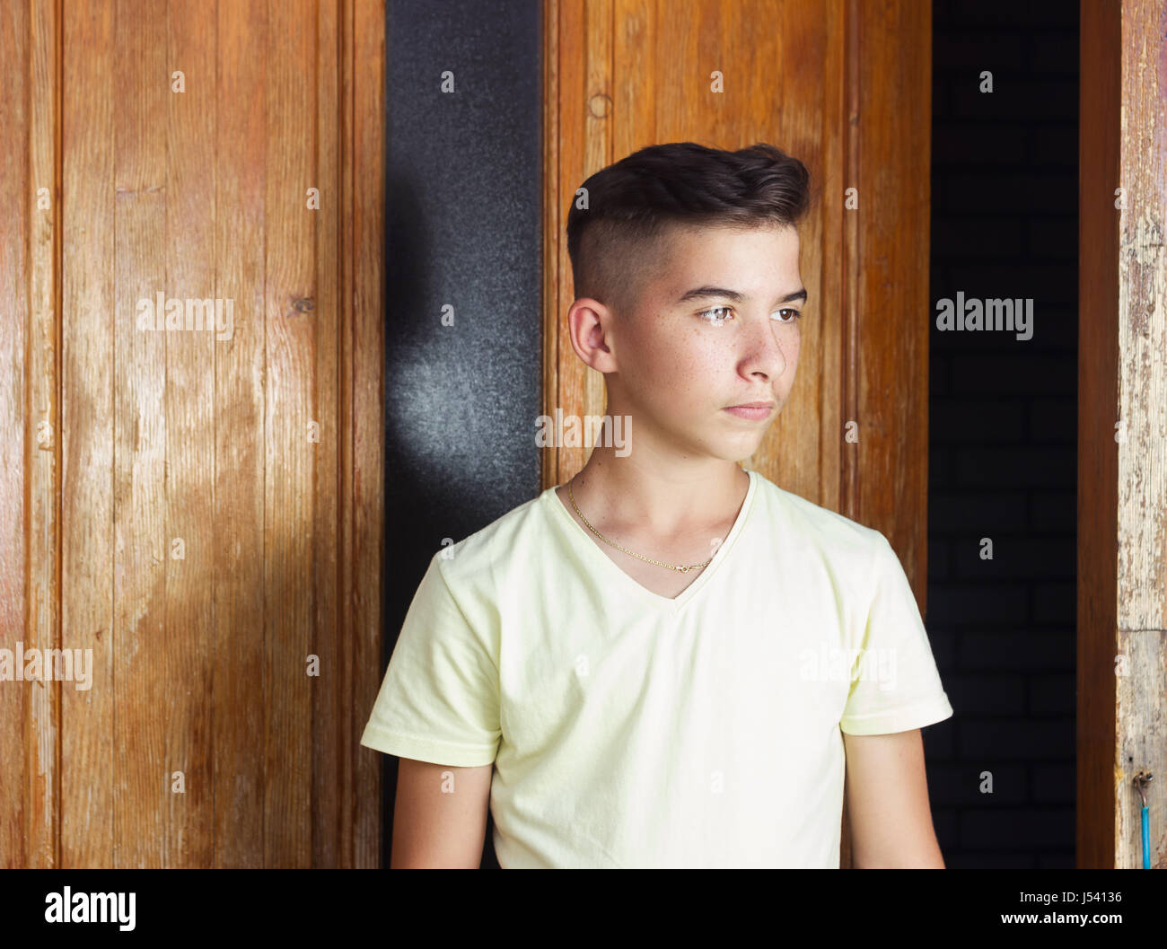 Serious teen boy hi-res stock photography and images - Alamy