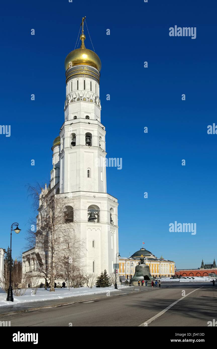 Belfry of Ivan the Great in the Moscow Kremlin, 1505-1508 Stock Photo