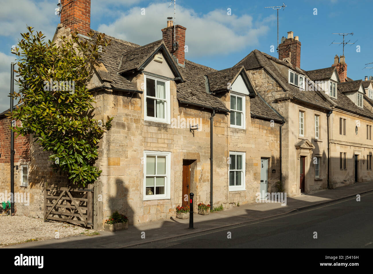 Traditional Cotswold houses in Gloucestershire Stock Photo