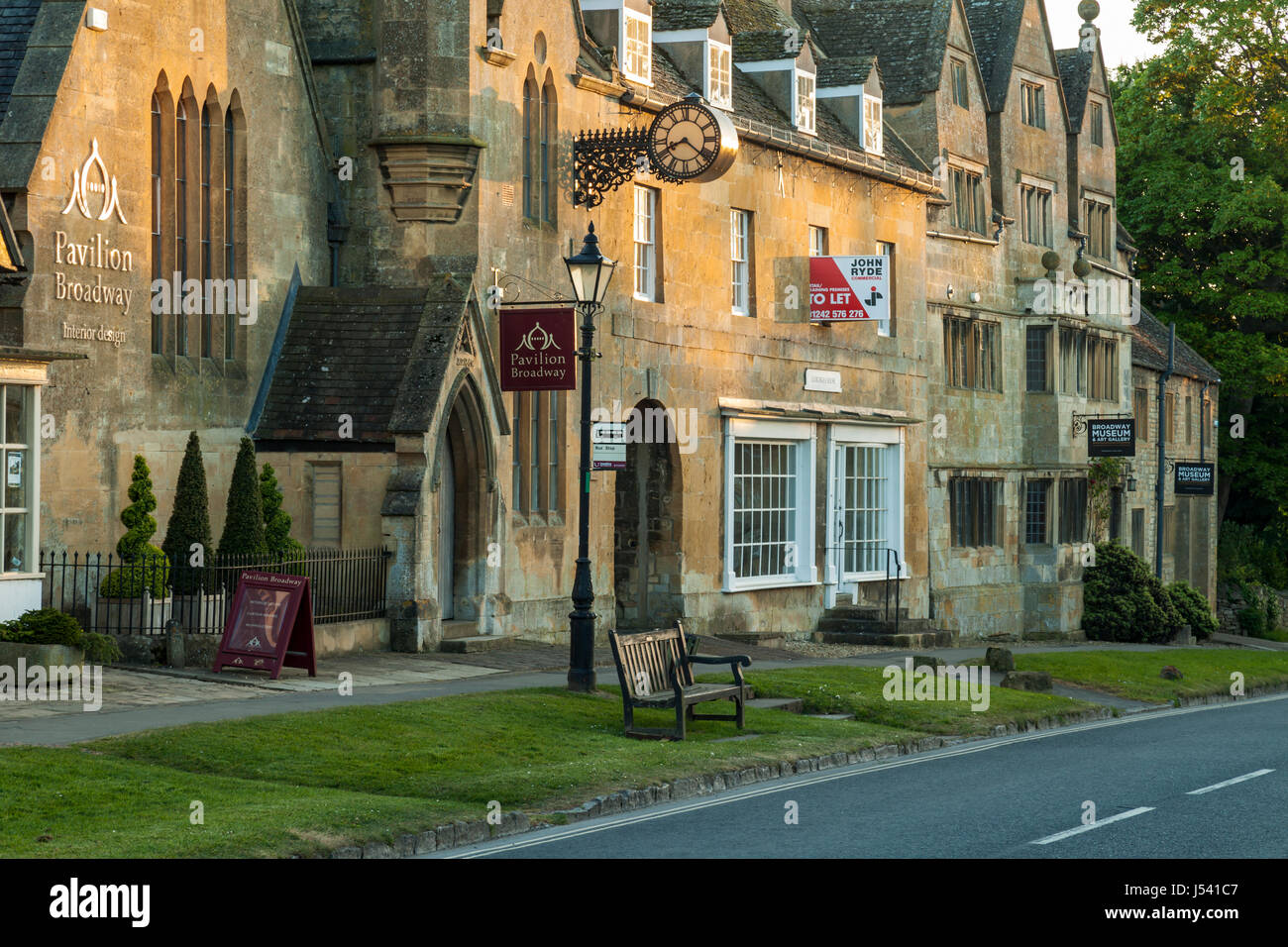 Spring evening in Broadway village, the Cotswolds, Worcestershire