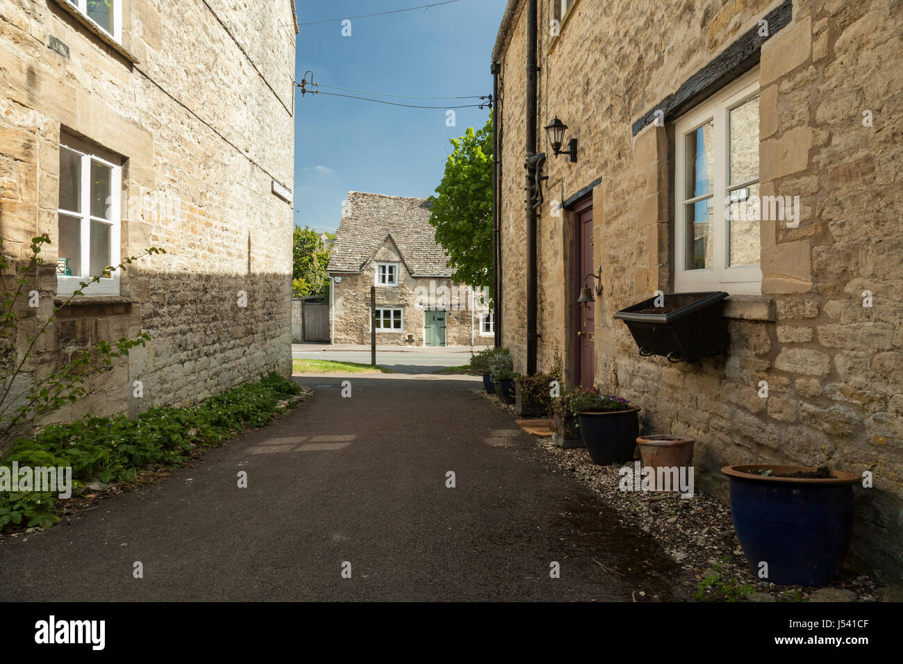 Spring day in Northleach, Gloucestershire. The Cotswolds. Stock Photo