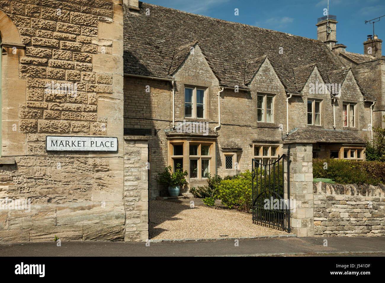 Traditional Cotswold house in Northleach, Gloucestershire, England