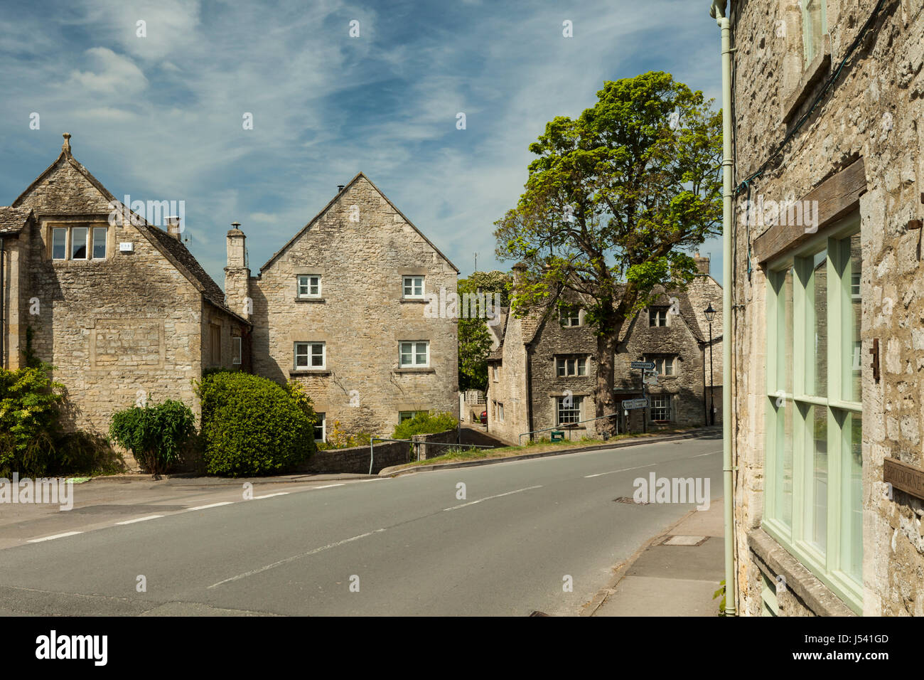 Spring in Northleach, a small Cotswold town in Gloucestershire. Stock Photo