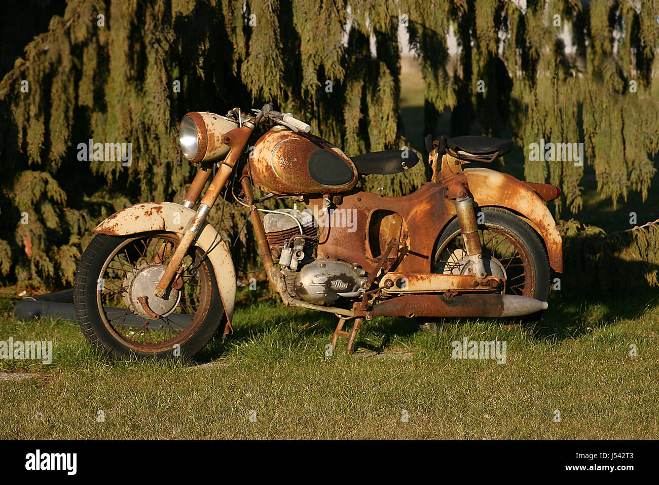 nostalgia,moped,old-timer,rust,motorcycle,motorbike,old,puch,bike,biker,zweirad Stock Photo