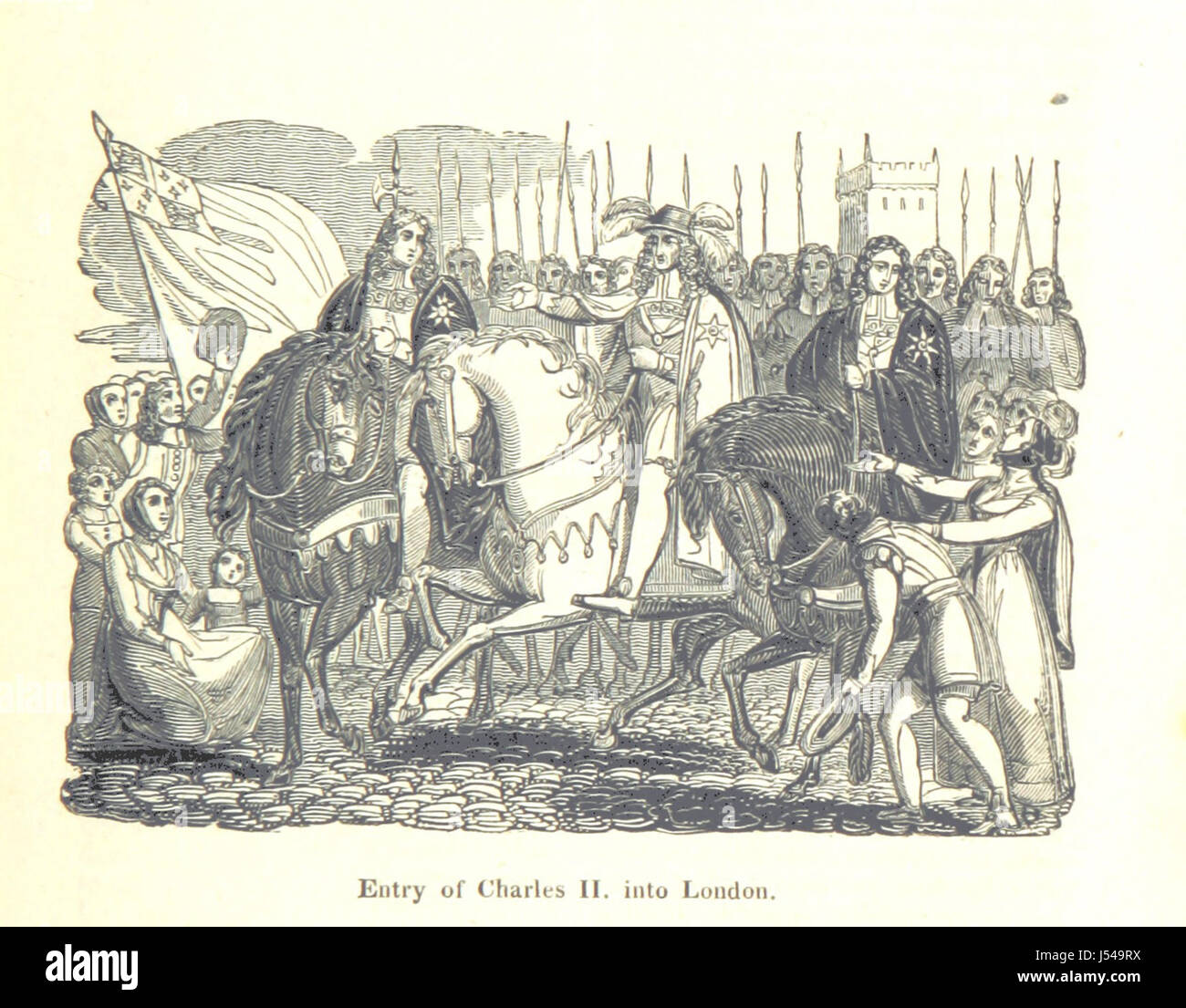 The History of England; from the invasion of Julius Caesar to the Revolution in 1688: by D. Hume ... With a continuation, from that period to the death of George the Second, by Tobias Smollett ... and Chronological Records to the coronation of his present Majesty, George the Fourth, by John Burke ... With numerous engravings. (Historical Questions comprising a series of studies upon the most important passages in Dolby's Universal Histories; commencing with Hume and Smollet's History of England. By Robert Horner.) Stock Photo