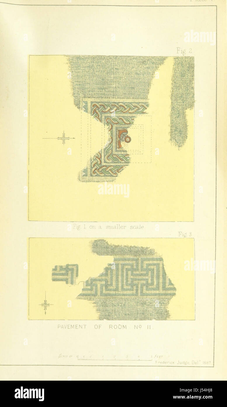 Tockington Map Manor of Tockington, co. Gloucester, and the Roman villa ... Reprinted ...