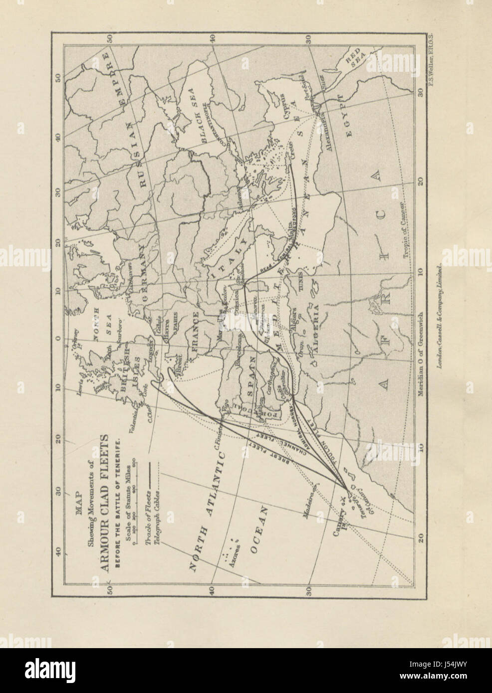 Image taken from page 50 of 'The Last Great Naval War. An historical retrospect. By A. Nelson Seaforth. Sixth thousand' Stock Photo