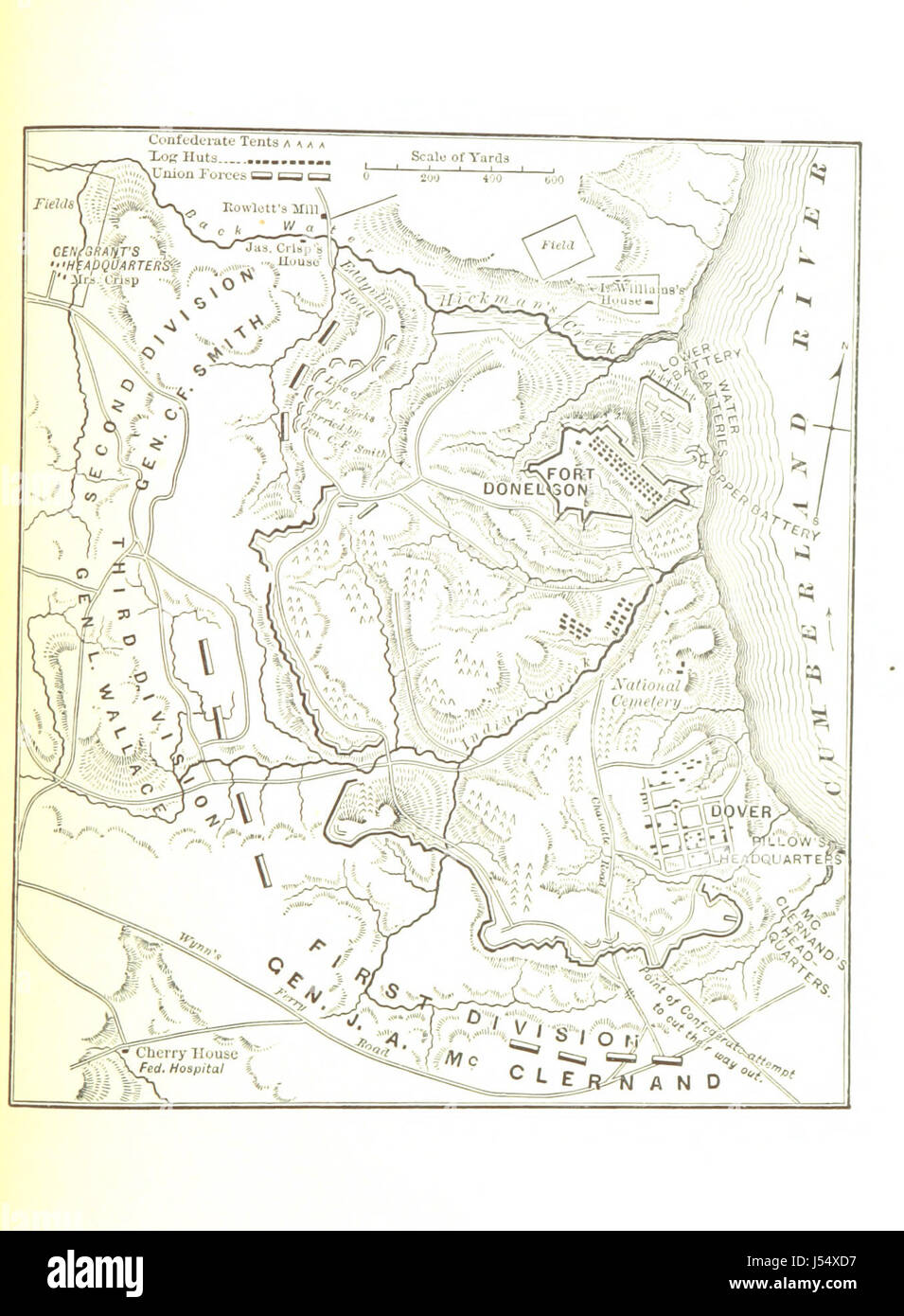 Image taken from page 611 of 'History of the United States from the Compromise of 1850 to the final restoration of Home Rule at the South in 1877. (Supplement: History of the United States from Hayes to McKinley, 1877-1896.)' Stock Photo