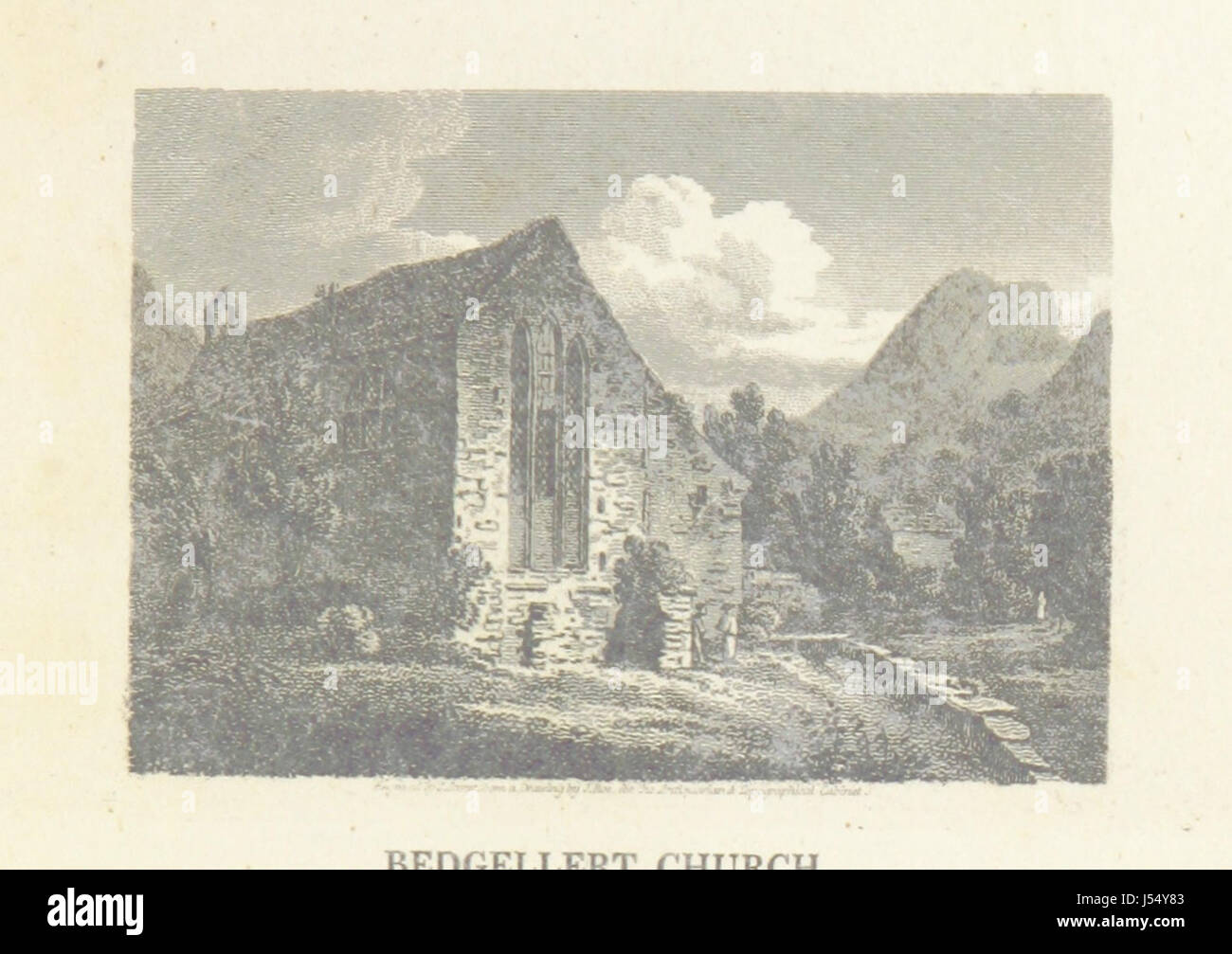 This collection of engraved views showcases interesting and curious objects of Great Britain, with detailed depictions of historical and topographical features of the country. Stock Photo