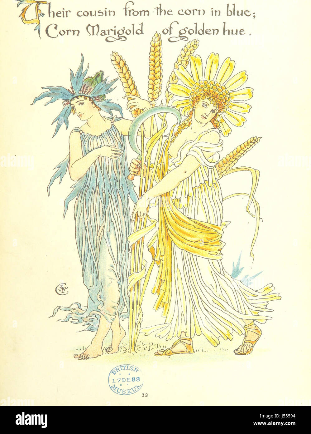 Flora's Feast. A masque of flowers, penned & pictured by Walter Crane Stock Photo