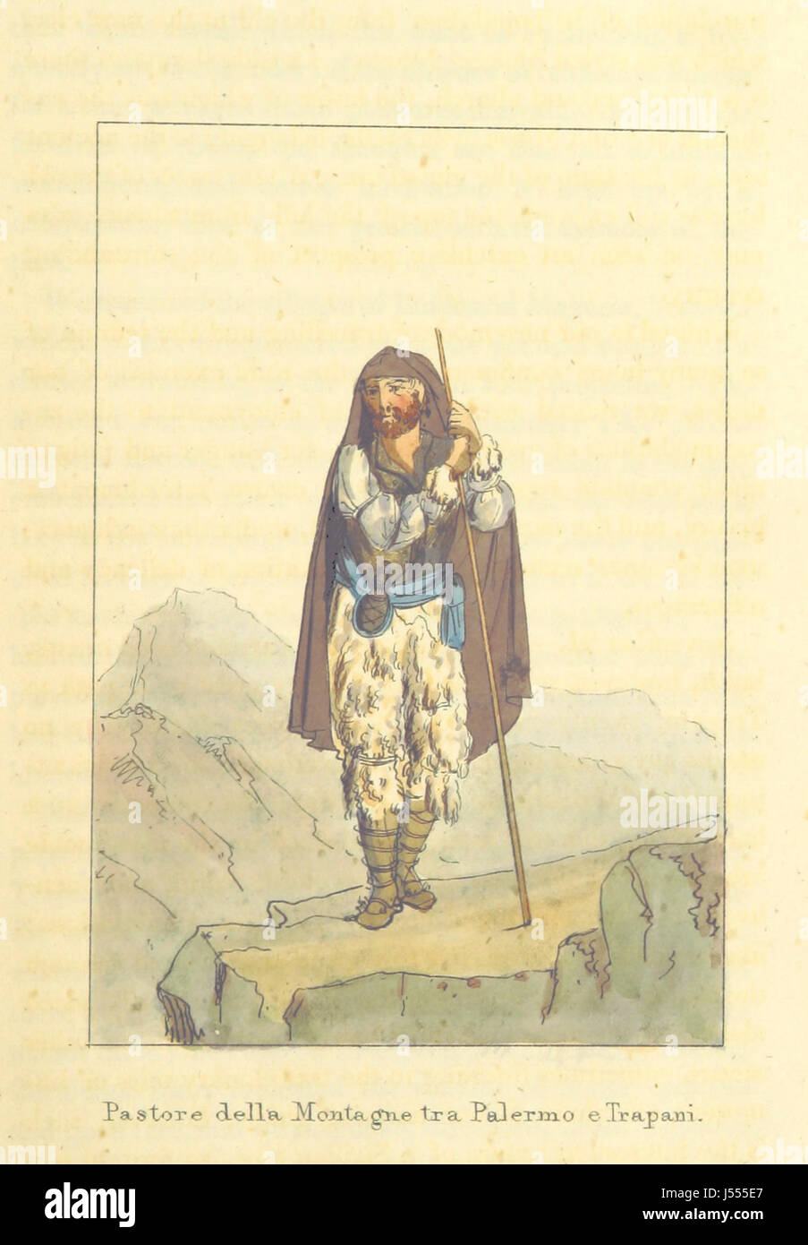 Image taken from page 77 of 'Travels through Sicily, and the Lipari Islands, in the month of December, 1824. By a naval officer [i.e. Edward Boid]. Illustrated with views and costumes from drawings made on the spot, and on stone by L. Haghe' Stock Photo