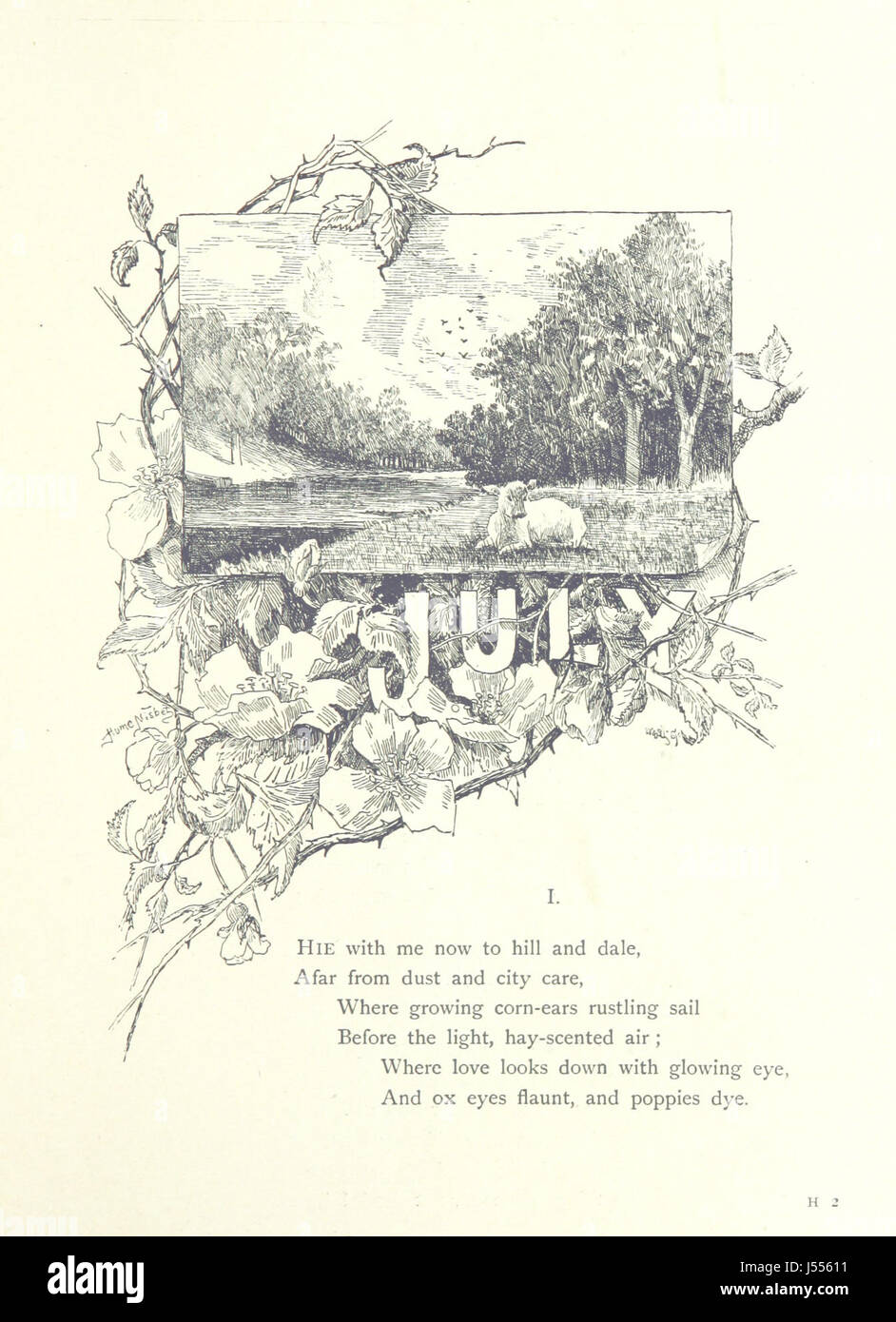 Memories of the Months. [In verse.] ... With illustrations by the author Stock Photo