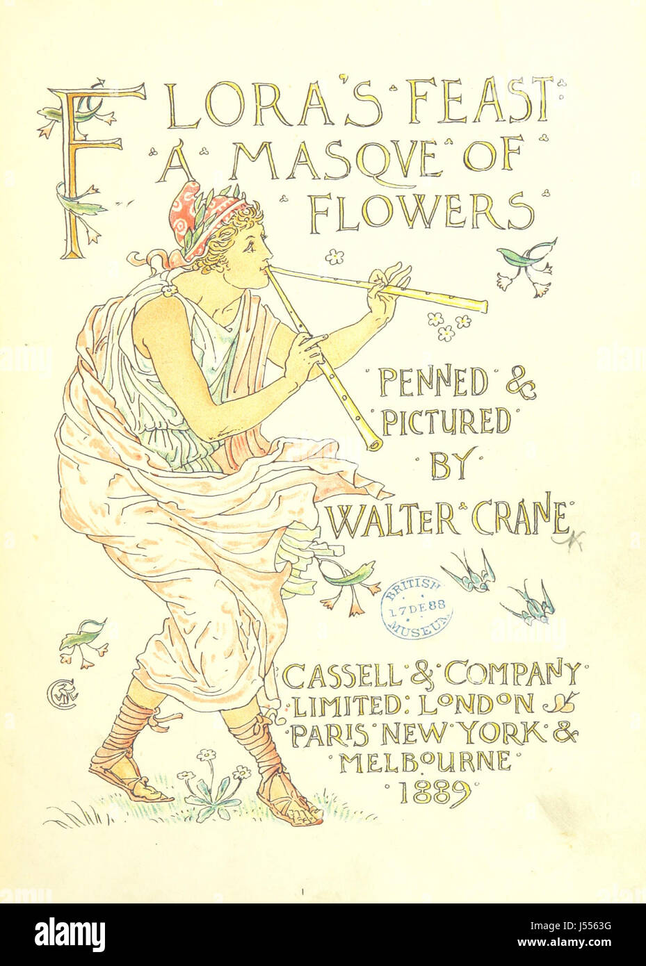 Flora's Feast. A masque of flowers, penned & pictured by Walter Crane Stock Photo