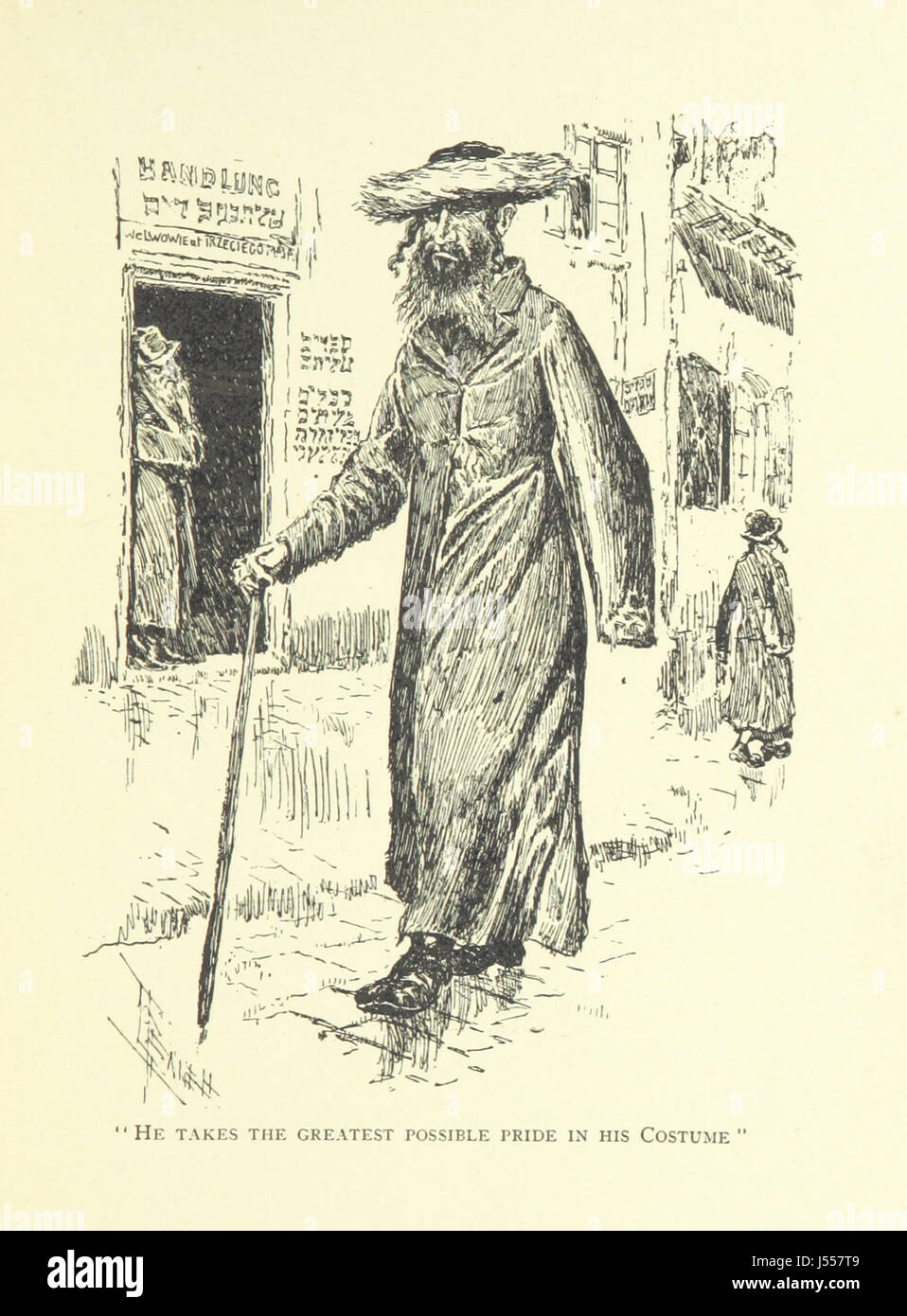 The Jew at Home. Impressions of a summer and an autumn spent with him in Russia and Austria. [Reprinted with additions from “The Illustrated London News.”] ... With illustrations by the author Stock Photo
