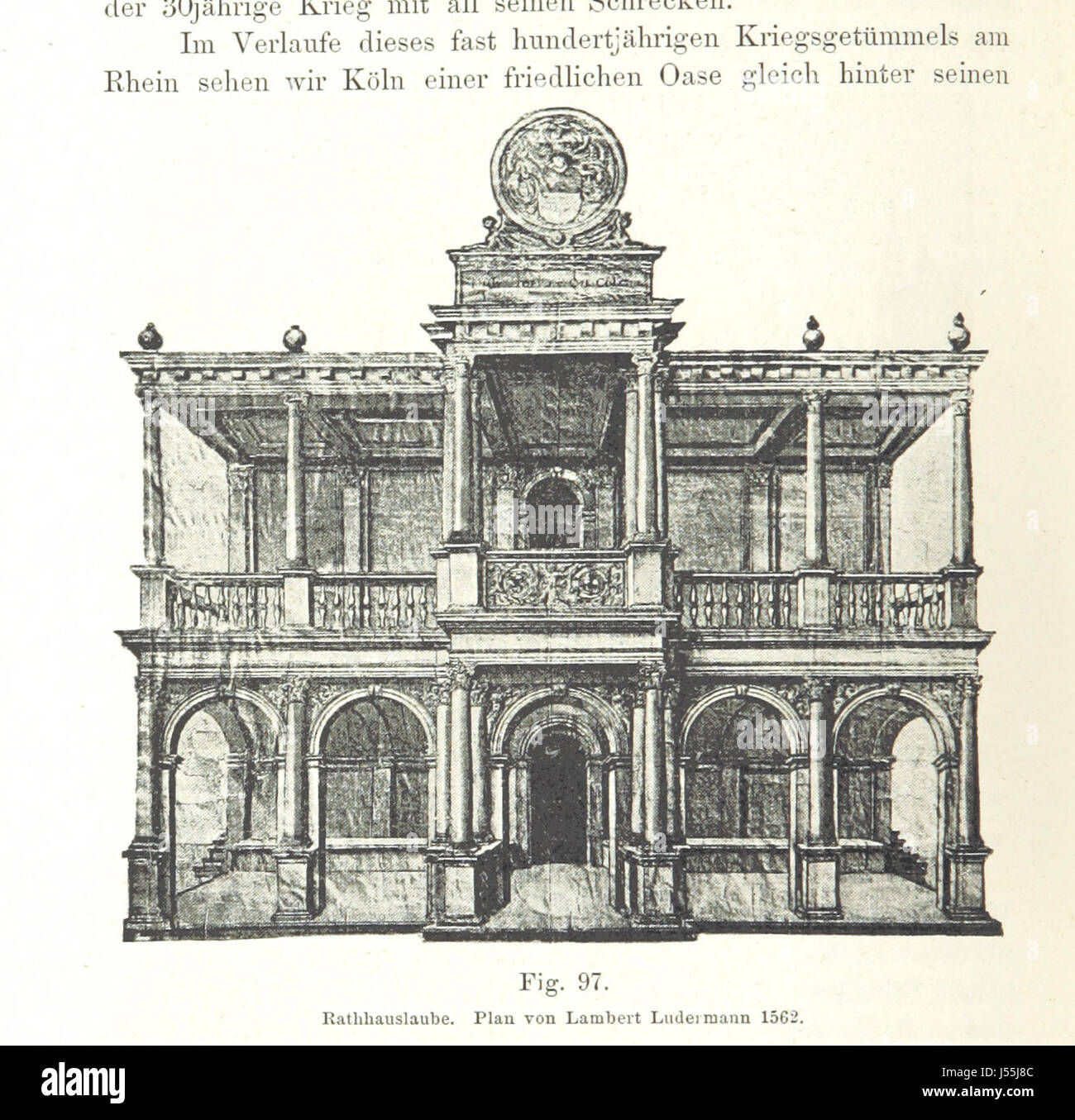 Köln und seine Bauten. Festschrift zur VIII. Wanderversammlung des Verbandes deutscher Architekten- und Ingenieur-Vereine in Köln ... 1888. Herausgegeben vom Architekten- und Ingenieur-Verein für Niederrhein und Westfalen. [With plans.] Stock Photo