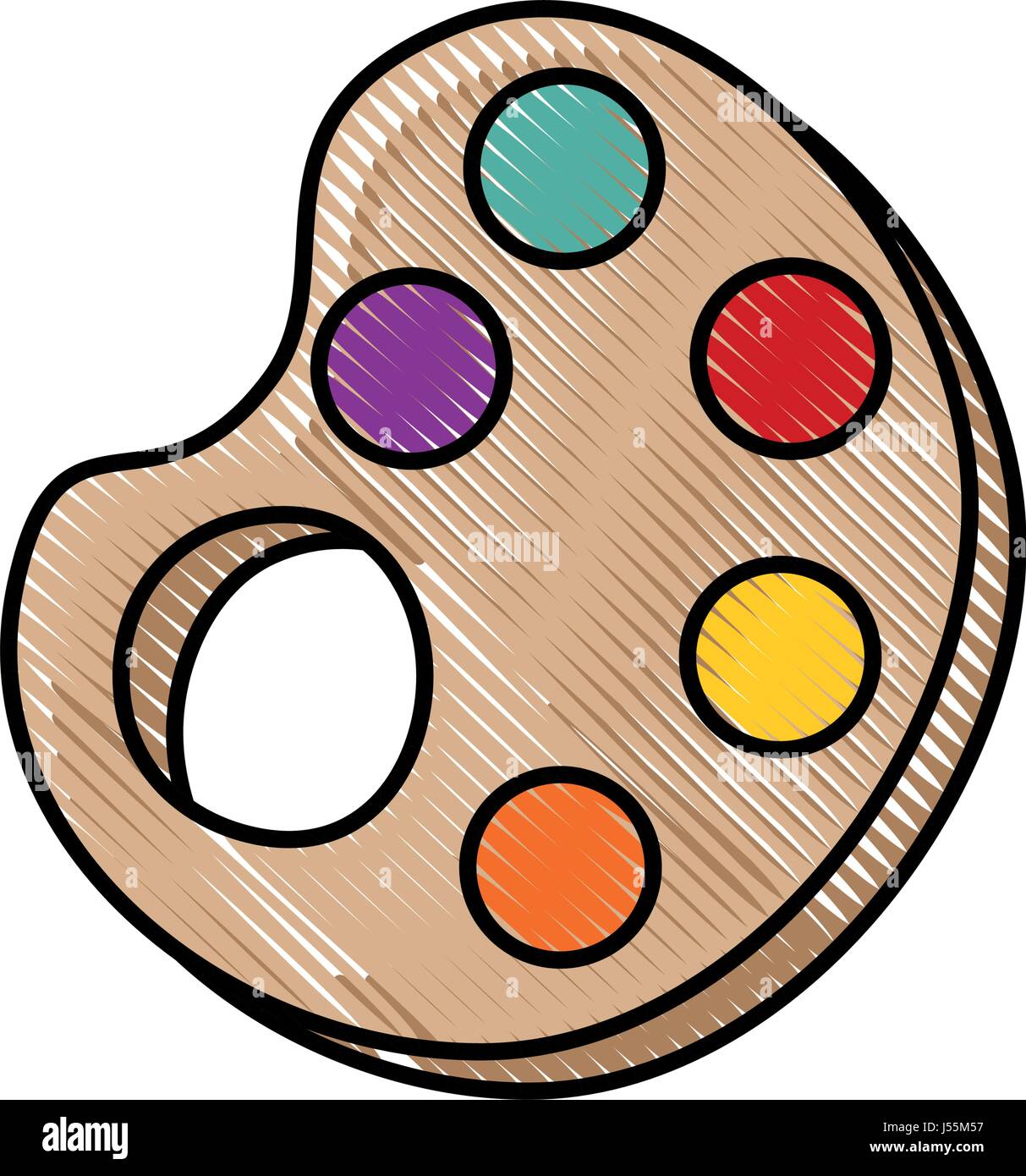 Paint palette symbol Stock Vector Image & Art Alamy