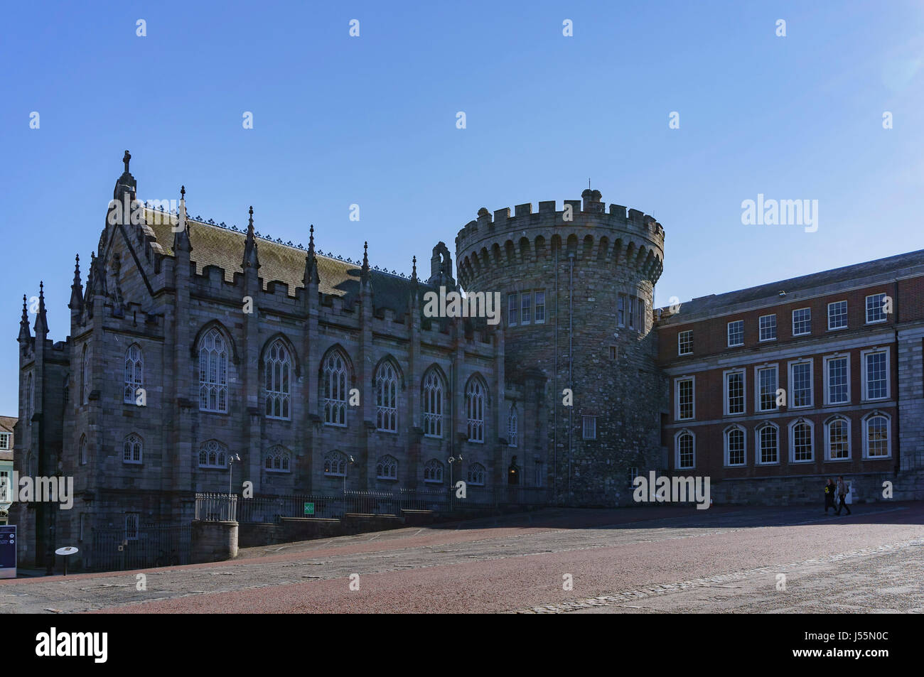 The historical Dublin Castle at Dame Street, Dublin, Ireland Stock Photo