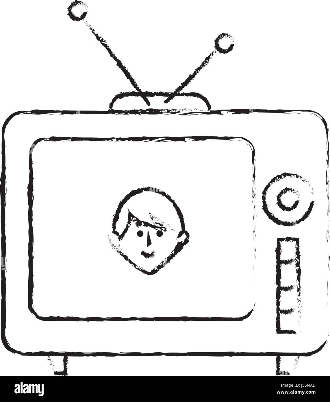 old tv retro icon Stock Vector Image & Art - Alamy