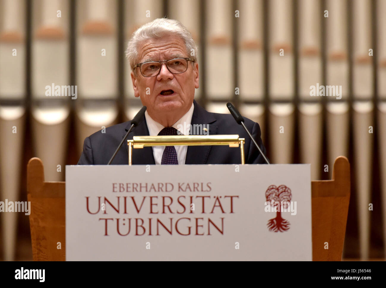 Tuebingen, Germany. 16th May, 2017. Former German President Joachim