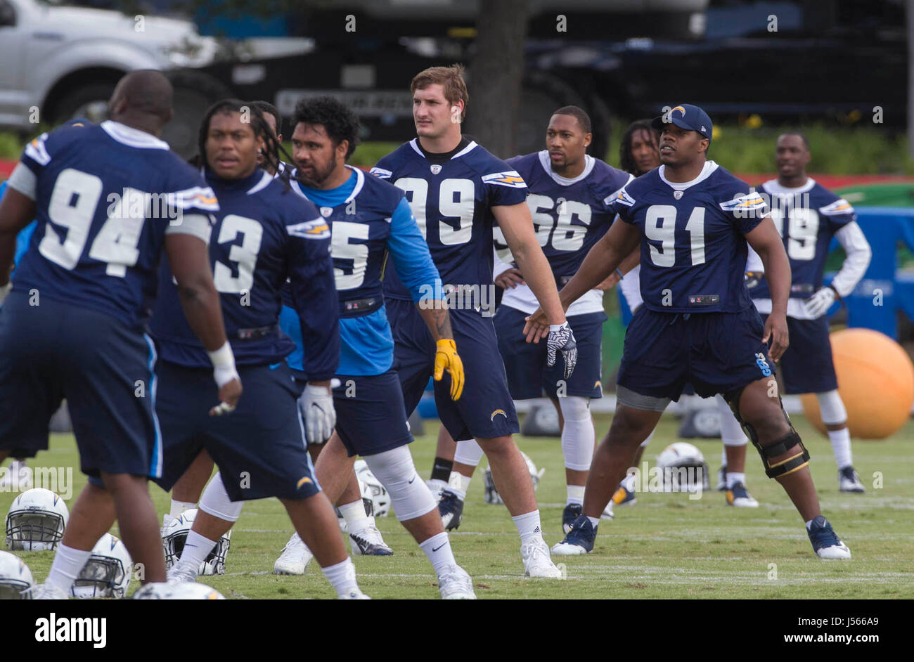 San Diego, USA. 16th May, 2017. The Los Angeles Chargers were back in San Diego Tuesday for a practice session at their Murphy Canyon complex. Credit: John Gibbins/San Diego Union-Tribune/ZUMA Wire/Alamy Live News Stock Photo