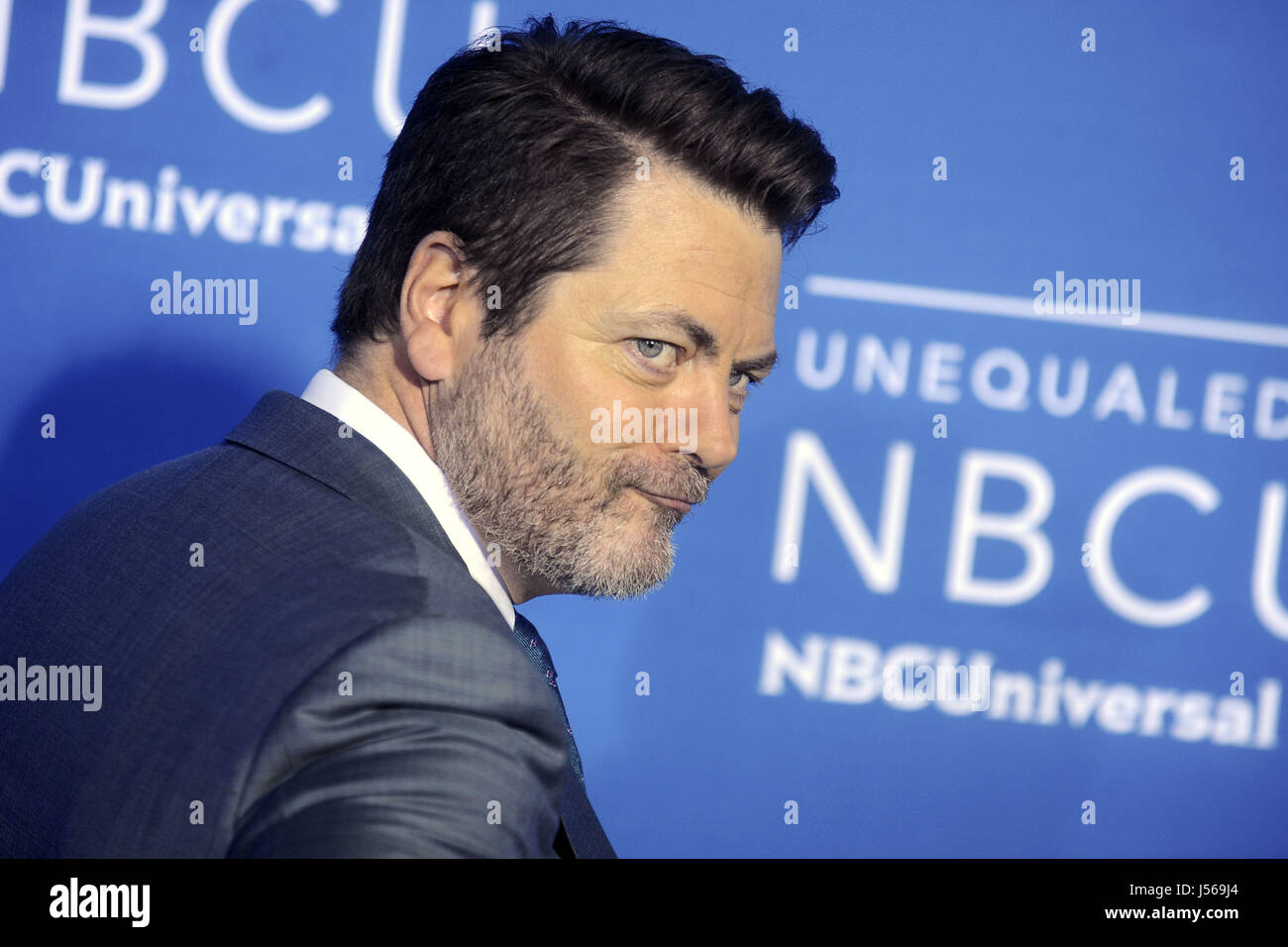 Nick Offerman attends the 2017 NBCUniversal Upfront at Radio City Music Hall on May 15, 2017 in New York City. | Verwendung weltweit Stock Photo
