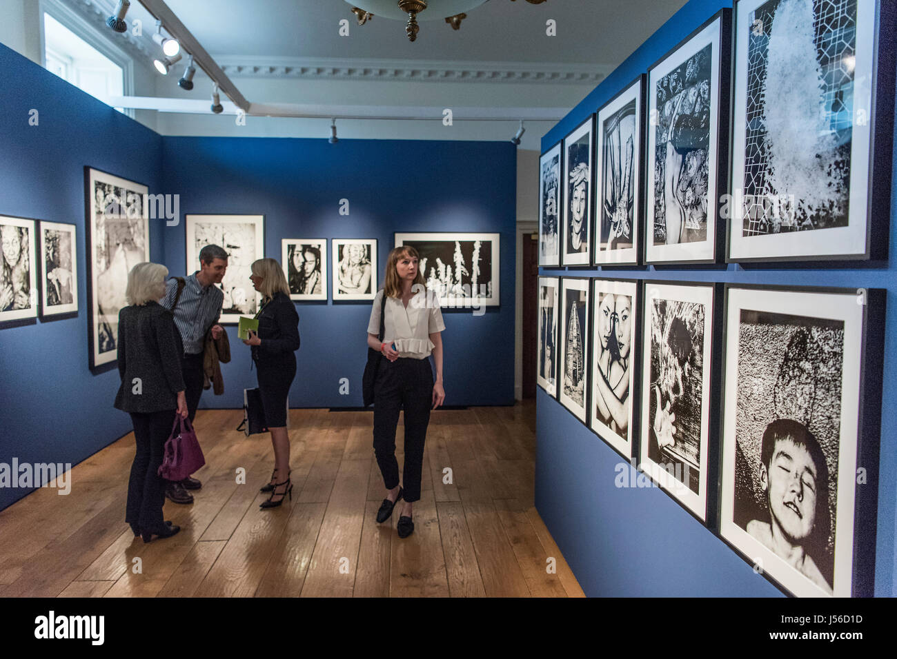 London, UK. 17th May, 2017. Road Of Bones by Jacob Aue Sobol in the Leica Gallery - Photo London, an international photography event in its third edition, Along with the selection of the world's leading galleries showing at the Fair, Photo London presents the Discovery section for the most exciting emerging galleries and artists. There is also a Public Programme bringing together special exhibitions and talks. The event runs until 21 May. London 17 May 2017. Credit: Guy Bell/Alamy Live News Stock Photo
