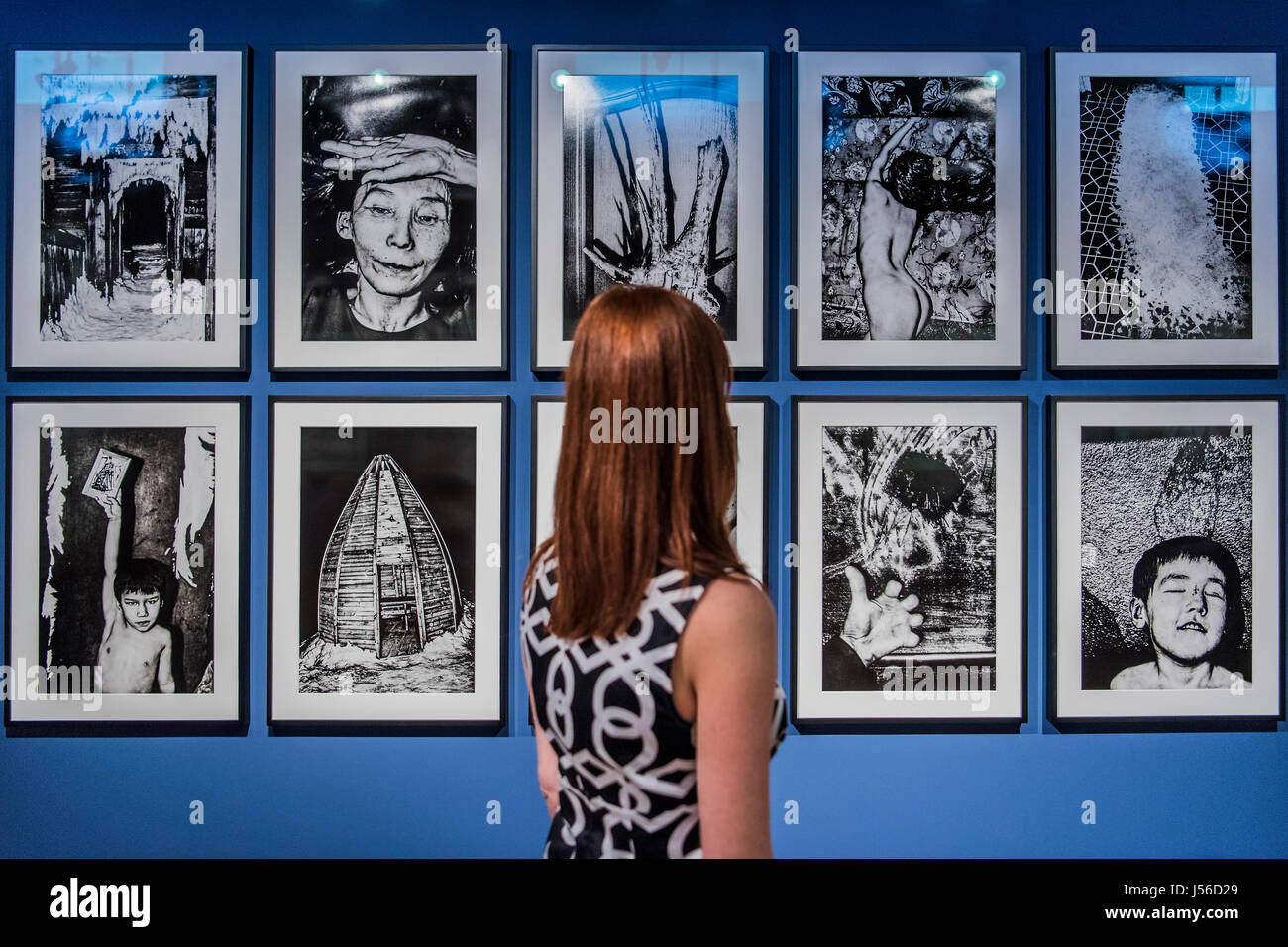 London, UK. 17th May, 2017. Road Of Bones by Jacob Aue Sobol in the Leica Gallery - Photo London, an international photography event in its third edition, Along with the selection of the world's leading galleries showing at the Fair, Photo London presents the Discovery section for the most exciting emerging galleries and artists. There is also a Public Programme bringing together special exhibitions and talks. The event runs until 21 May. London 17 May 2017. Credit: Guy Bell/Alamy Live News Stock Photo