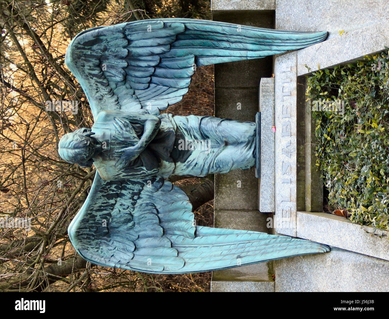 woman death die female portrait grace mourning sorrow mourn angel angels Stock Photo