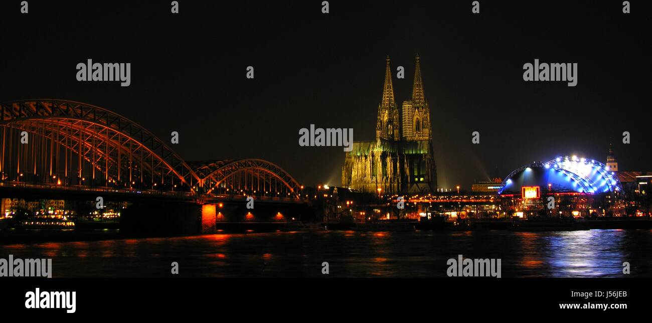 lights of cologne Stock Photo