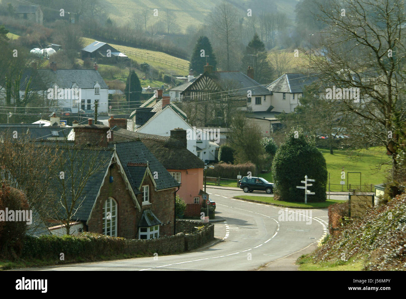 The Exmoor village of Exford, Somerset, UK Stock Photo
