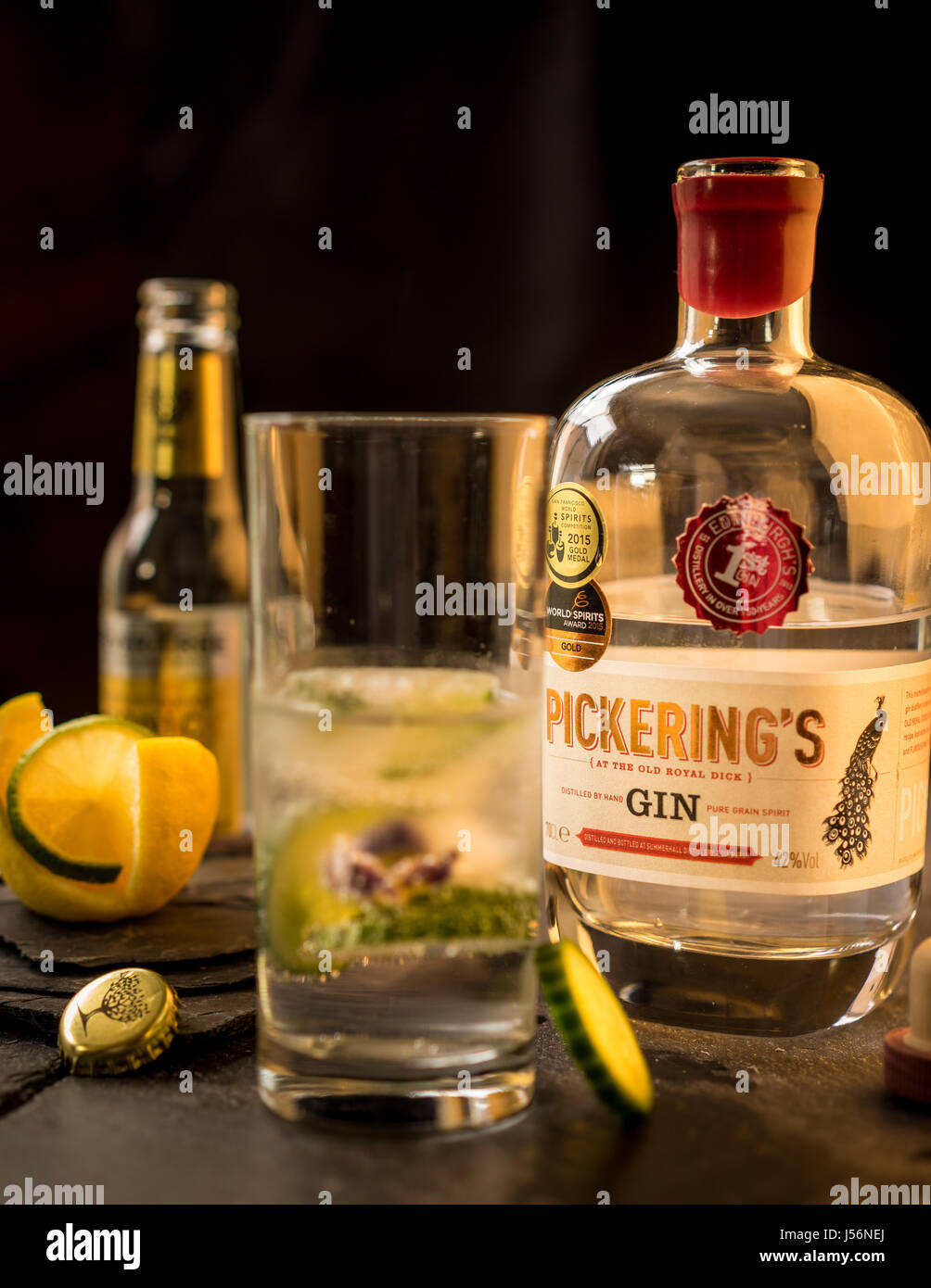 Scottish Gin a great current drink Stock Photo