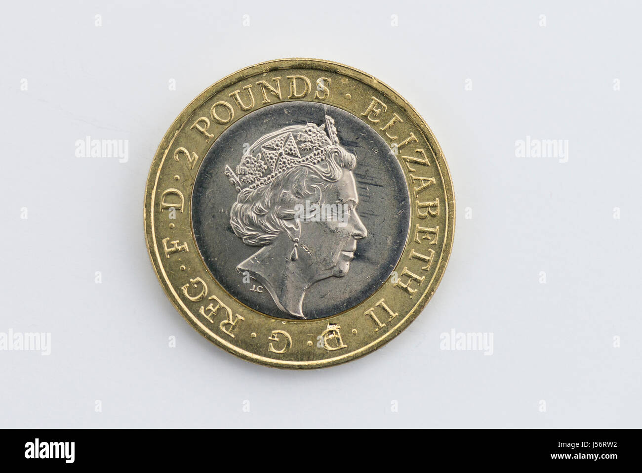 The Heads Side Of A 2016 William Shakespeare Commemorative 2 Coin