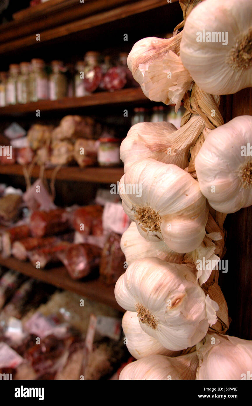 garlic shelves salami delicatessen shops retail shop shop department