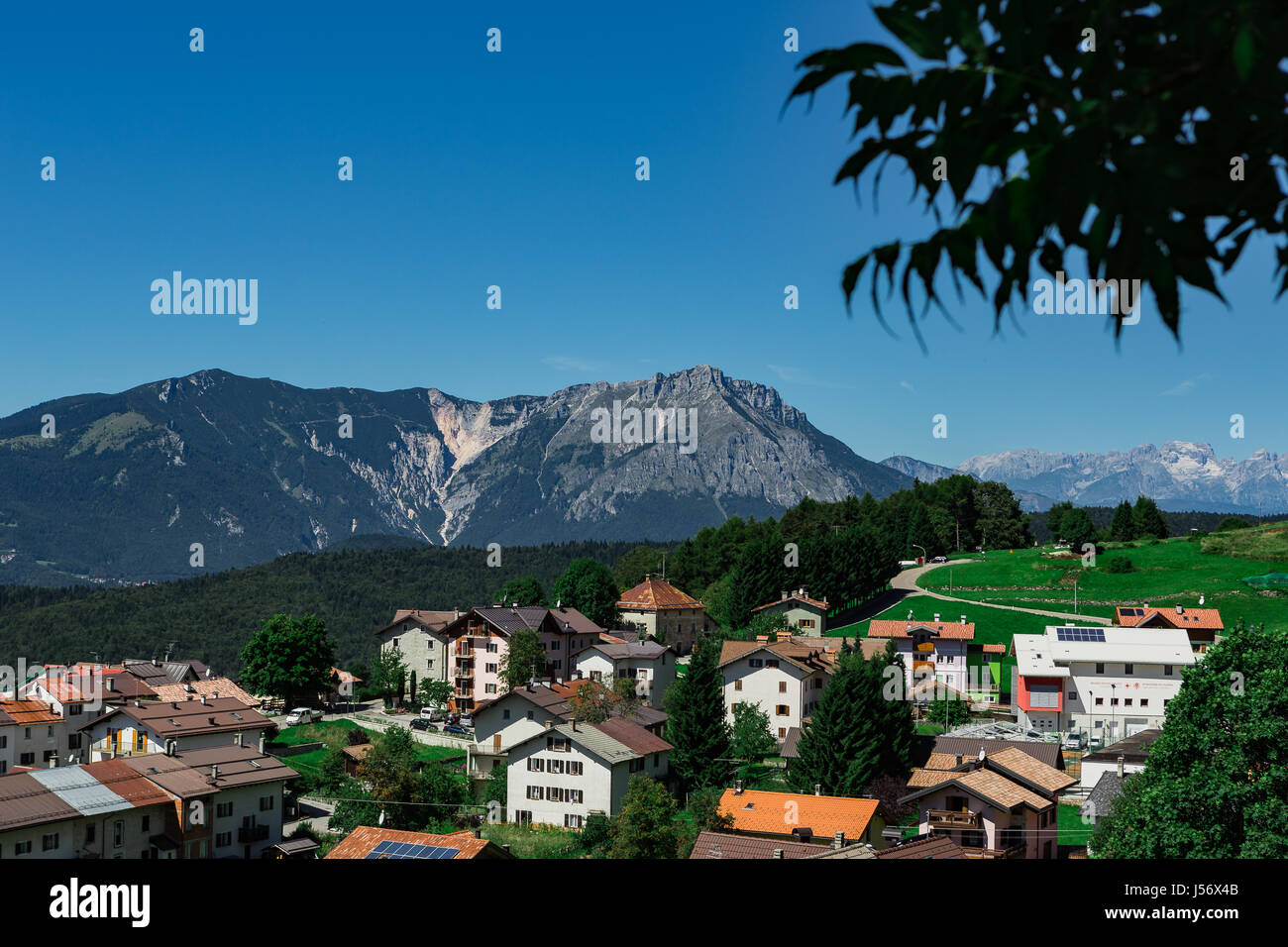 On Old Alpine Town Stock Photo Alamy