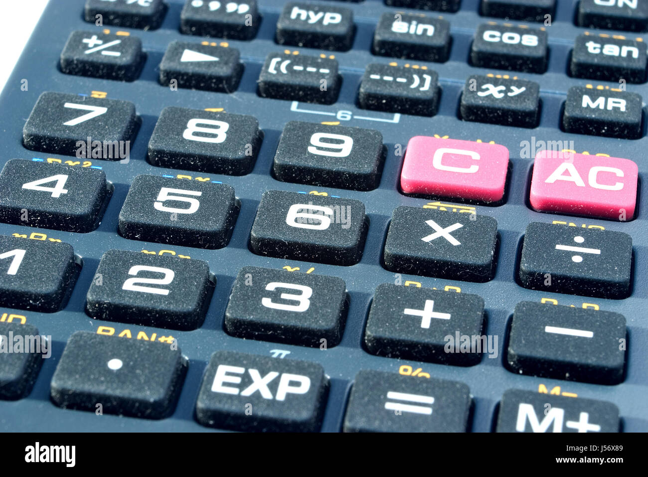 study keyboard education calculator science pocket calculator mathematics basic Stock Photo