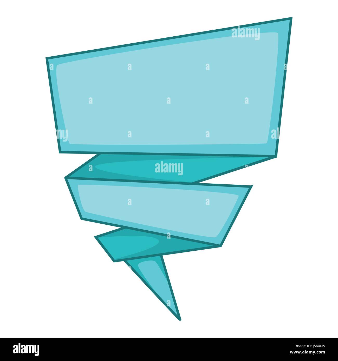 Blue origami speech bubble icon, cartoon style Stock Vector Image & Art ...