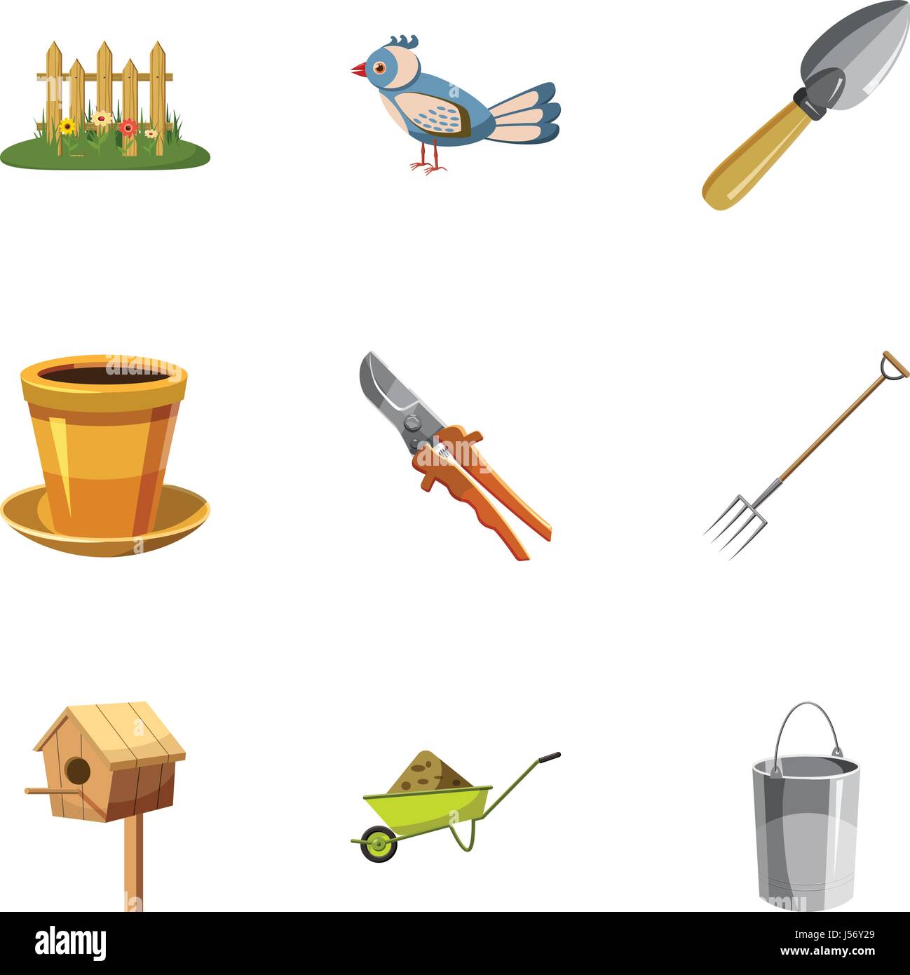 Farm icons set, cartoon style Stock Vector Image & Art - Alamy