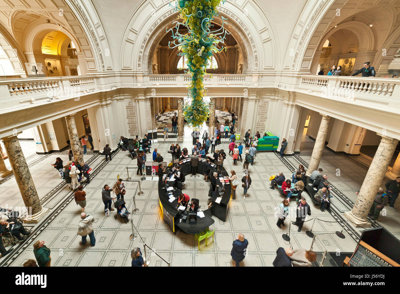 The foyer in the Victoria and Albert Museum, London. Stock Photo
