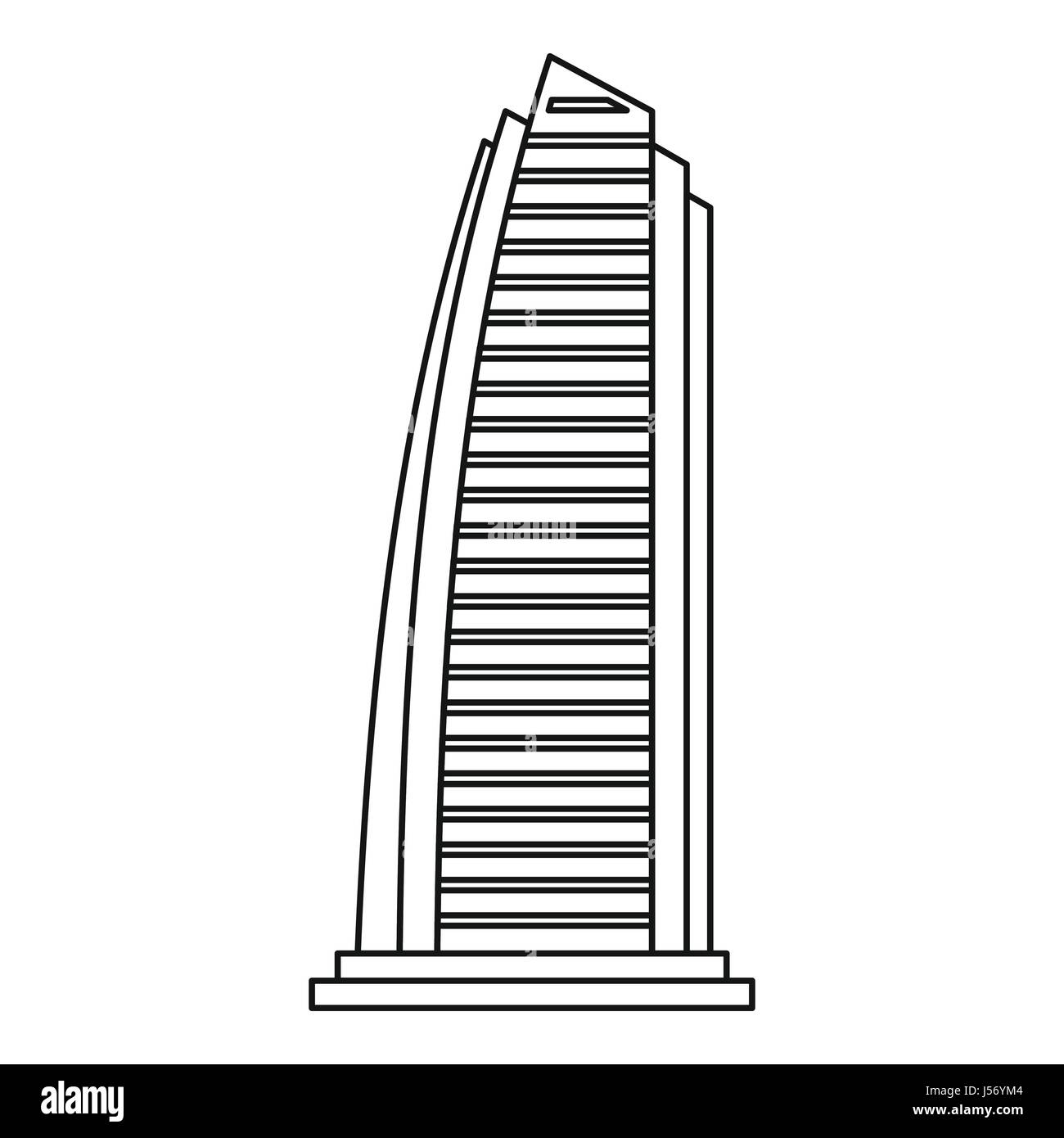 Skyscraper in Dubai icon, outline style Stock Vector Image & Art - Alamy