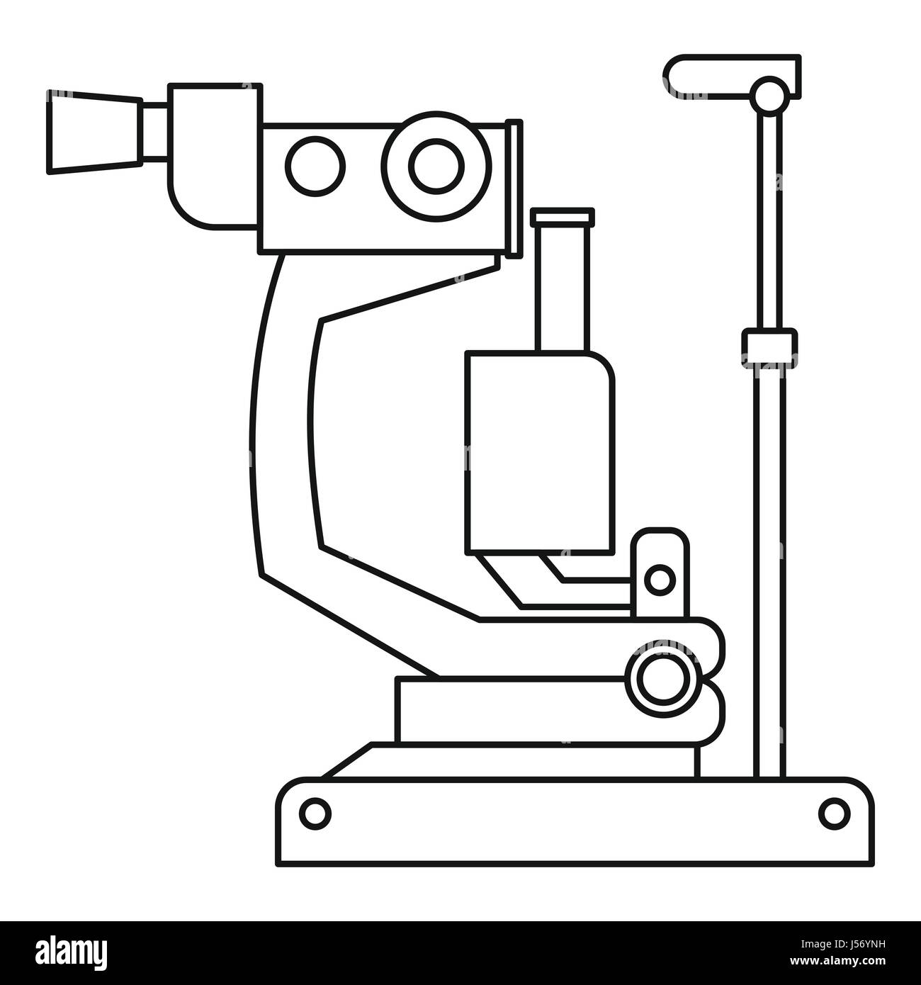 Phoropter, ophthalmic testing device machine icon Stock Vector Image ...