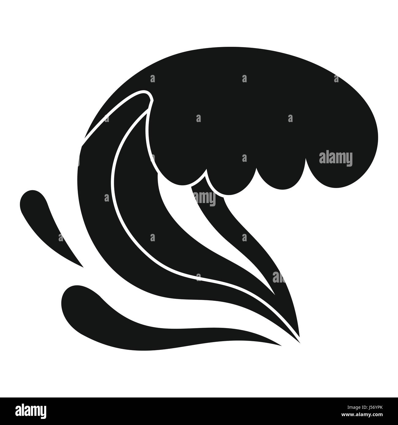Surf wave icon, simple style Stock Vector Image & Art - Alamy