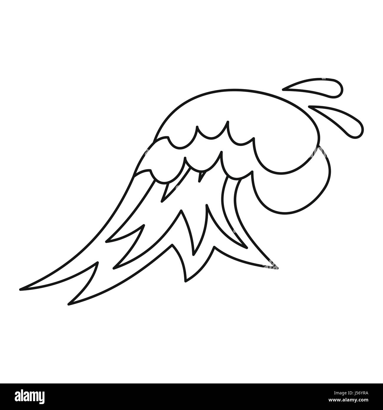 Big wave icon, outline style Stock Vector Image & Art - Alamy