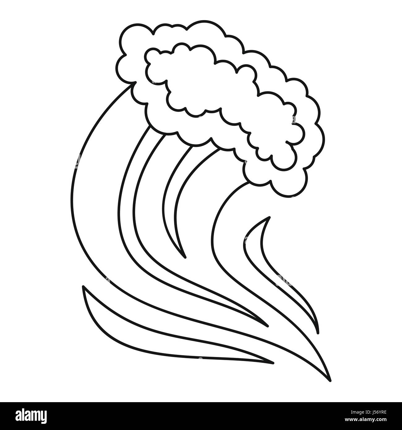 Foamy splash icon, outline style Stock Vector Image & Art - Alamy