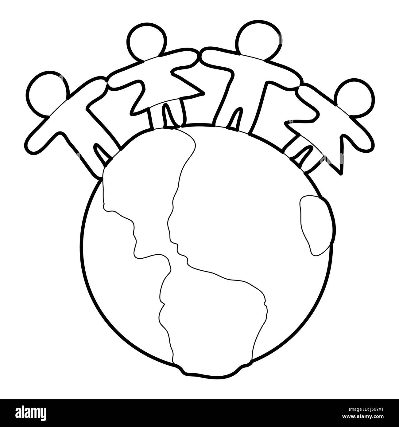 Globe icon, outline style Stock Vector Image & Art - Alamy