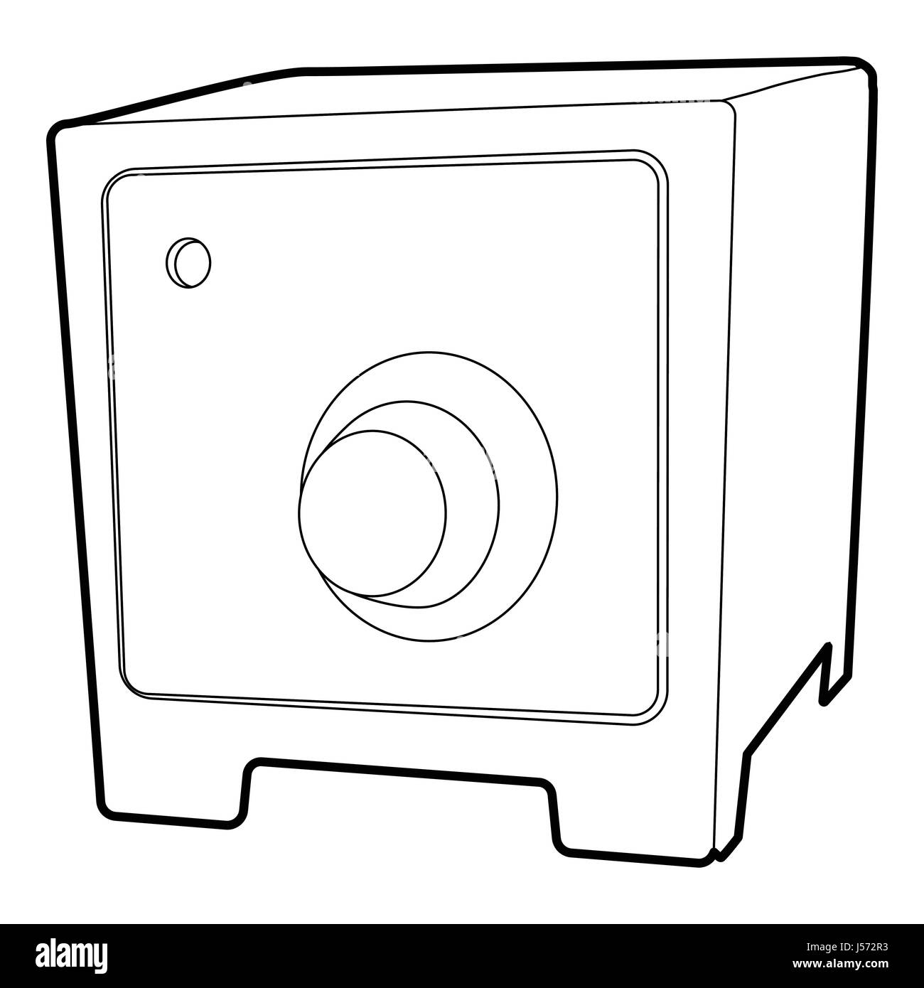 Safe icon, outline style Stock Vector Image & Art - Alamy
